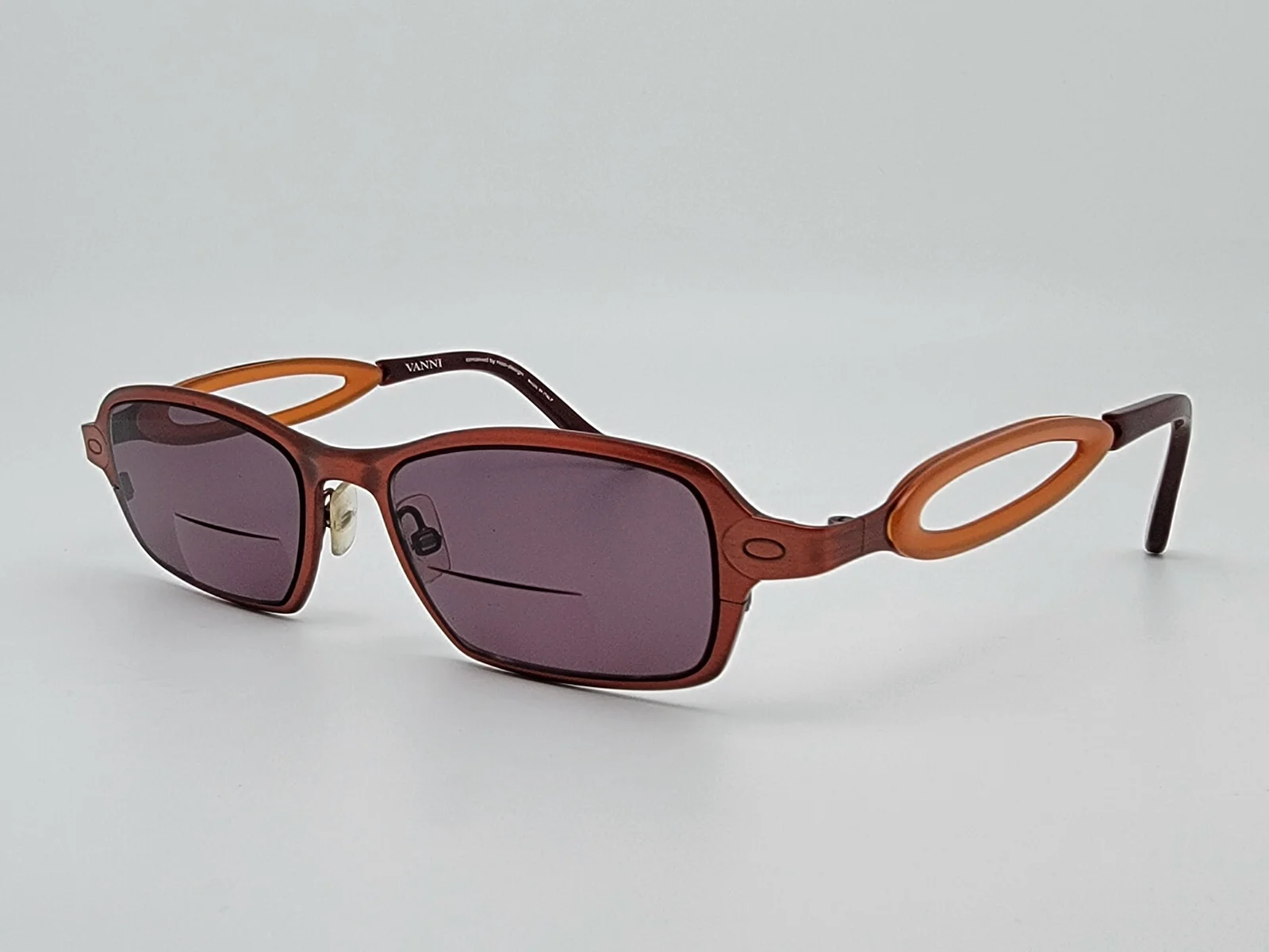Vanni Mod. V9530 C68 Burnt Orange Eyeglasses Frame Italy 50-16-135 3