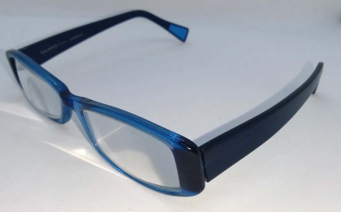 Vanni Occhiali V1598 A71 Eyeglass Frames Italy Blue & Black 50-17-140 Retro Look 2