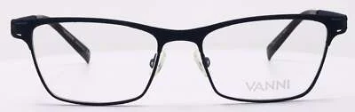 Vanni V1115 C704 Blue Mock Rock Rectangular Mens Eyeglasses Frames 51-16-140 2