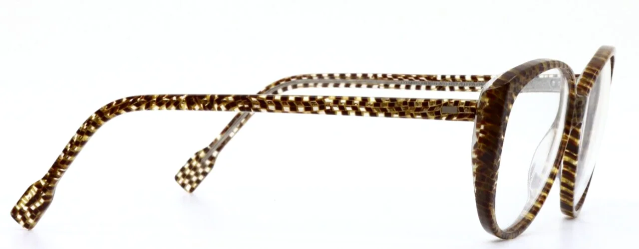 VANNI V1920 A600 Brown/Yellow Womens Cat Eye Full Rim Eyeglasses 54-14-140 B:45 4