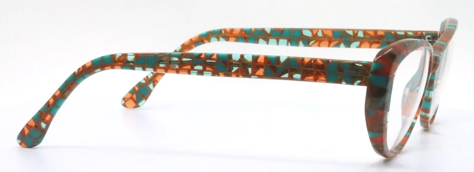VANNI V1970 A30 Orange Turquoise Cat Eye Full Rim Womens Eyeglasses 51-16-140 4