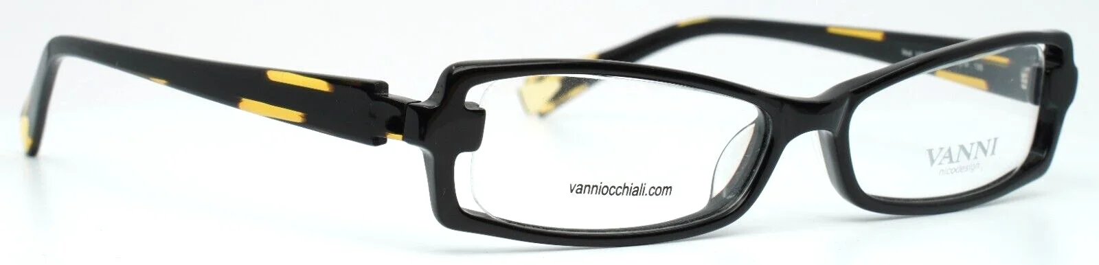 VANNI V7680 A191 Black Womens Rectangle Full Rim Eyeglasses 49-14-135 B:24 ITALY 3