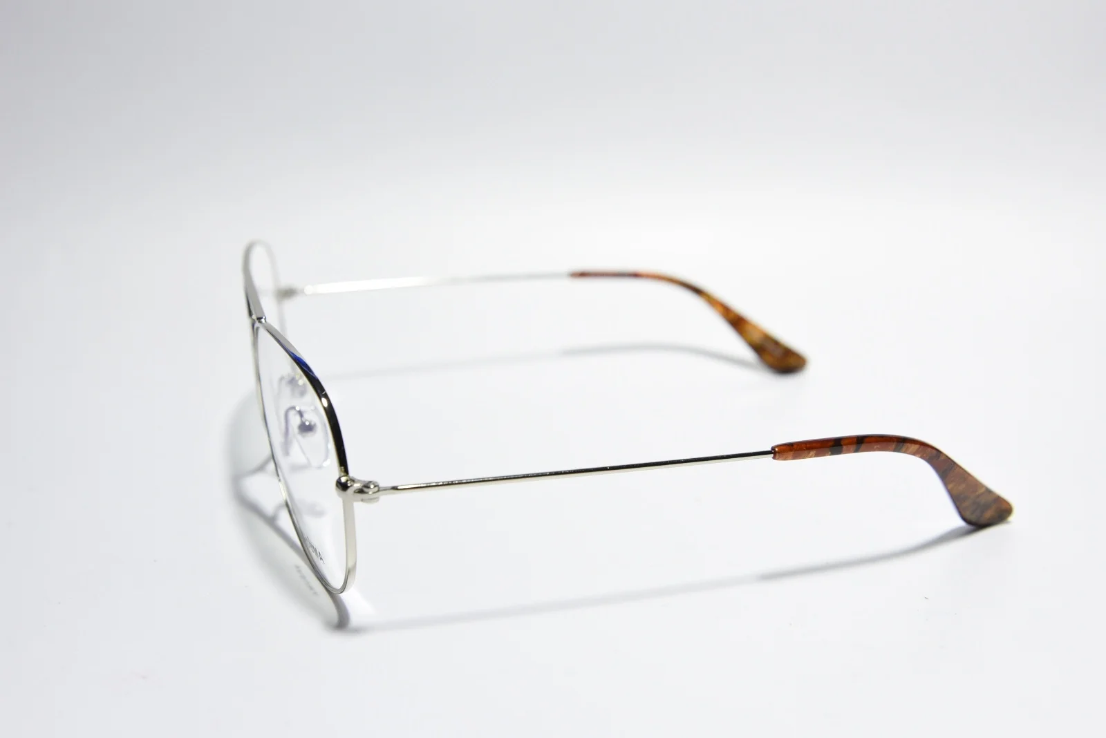VASUMA SWEDISH EYEWEAR EGGEATER AVIATOR EYEGLASS FRAMES SILVER 58-14-140 NEW 3