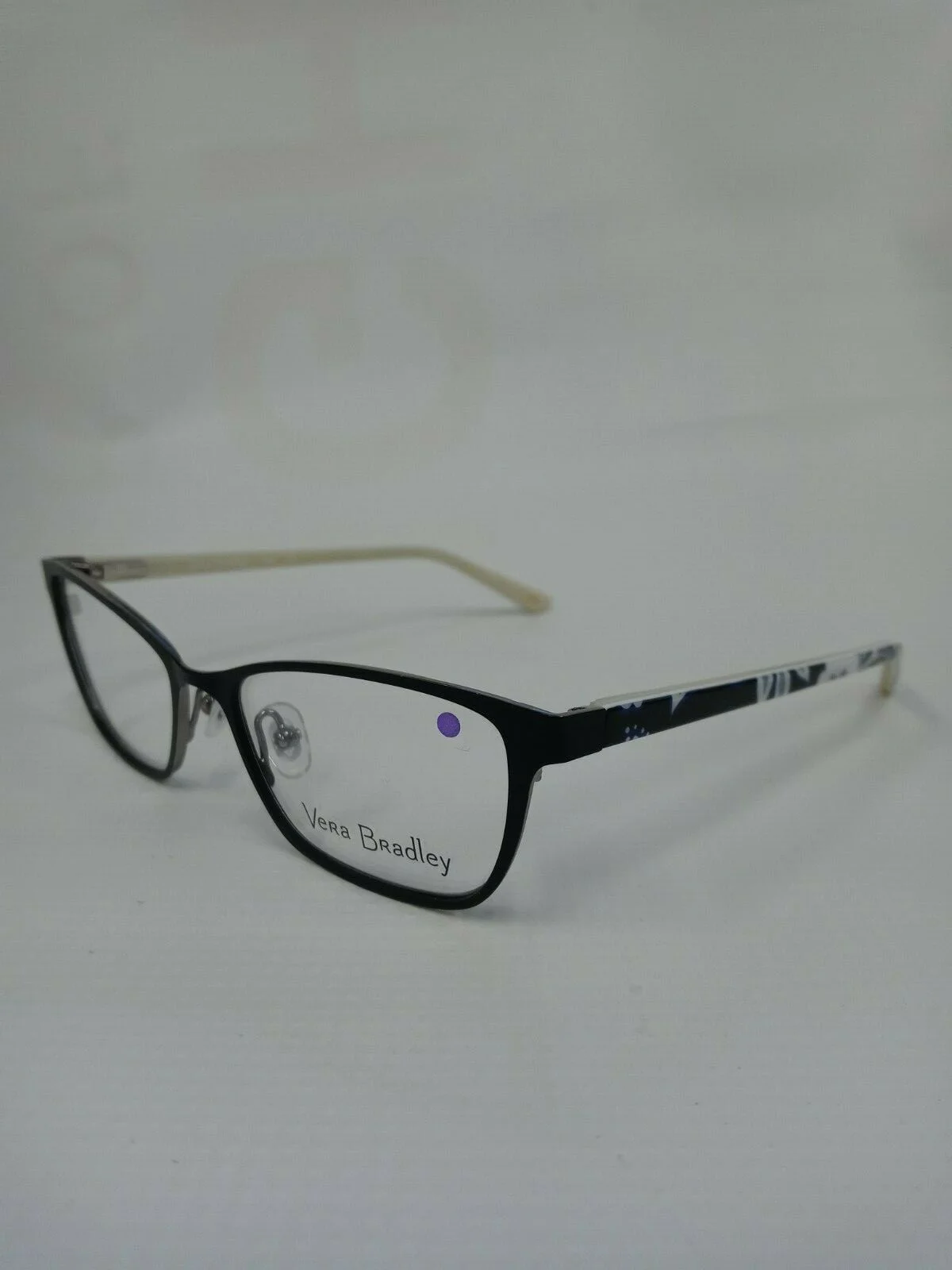 Vera Bradley Abbie Snow Lotus Eyeglass Frame New Petite Size 49-15-135 2