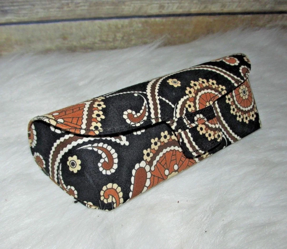 Vera Bradley Brown Paisley Eye Glass Readers Case Kensington NEW 2