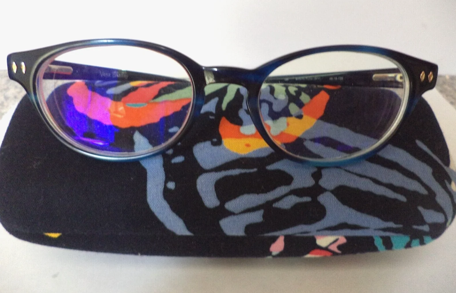 Vera Bradley Butterfly Flutter Eyeglass Frame Petite - 48-18-135- with Case 2