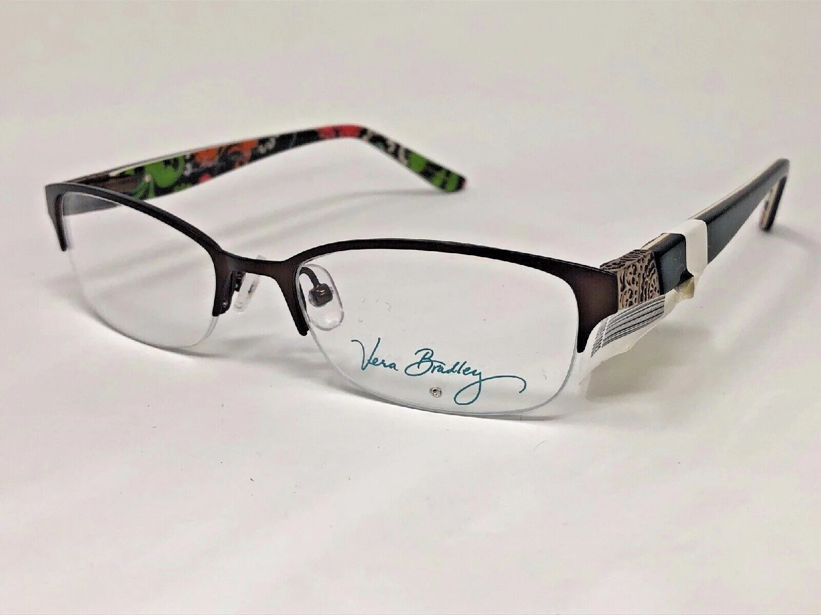 VERA BRADLEY “CYNTHIA” Eyeglasses Frame Petite 49-17-132 Dark Brown Matte S697