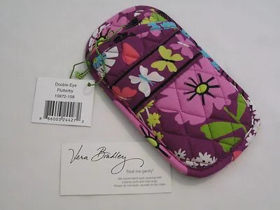 Vera Bradley Double Eye Eyeglass Case Purple Floral Quilted