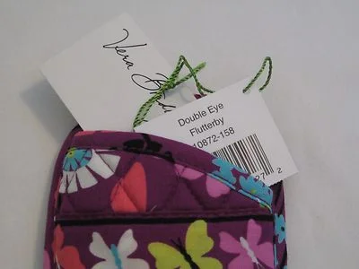 Vera Bradley Double Eye Eyeglass Case Purple Floral Quilted 3