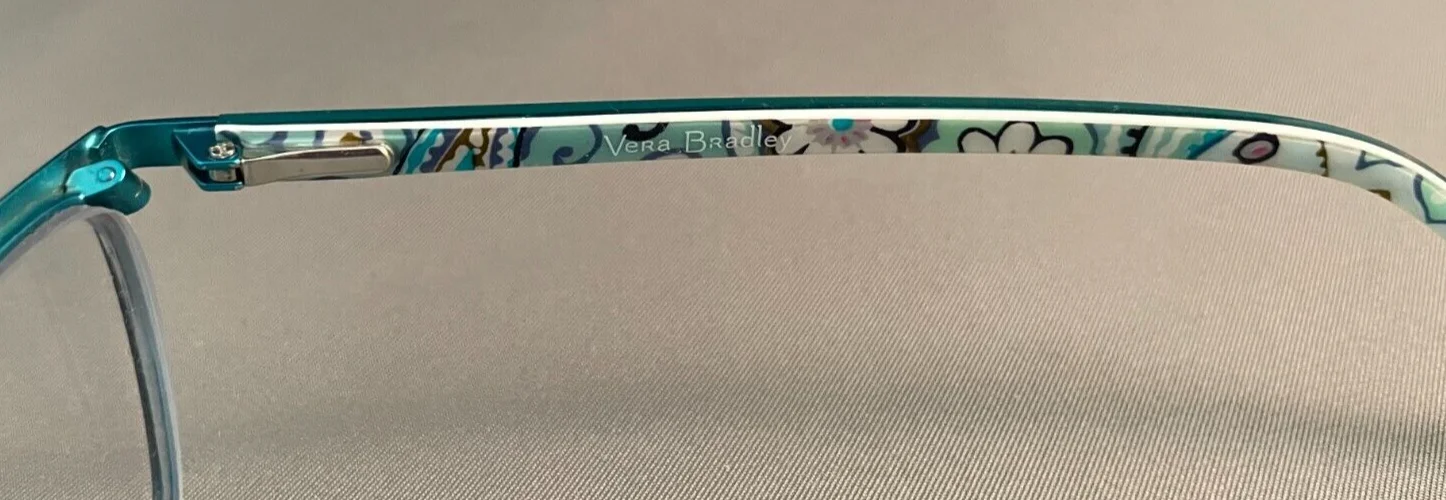 Vera Bradley Eyeglass Frames - Daisy Dot Paisley 52016-135 Metal Frame Hard Case 3