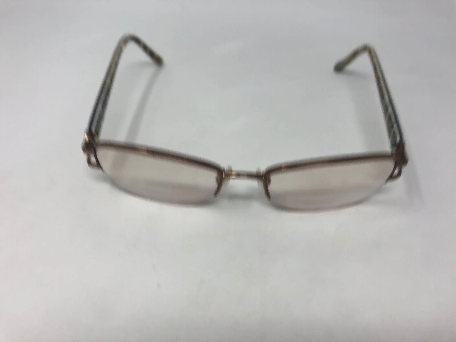VERA BRADLEY Eyeglasses Frame Half Rimless Petite 52-18-135 Brown/Green PC98 2