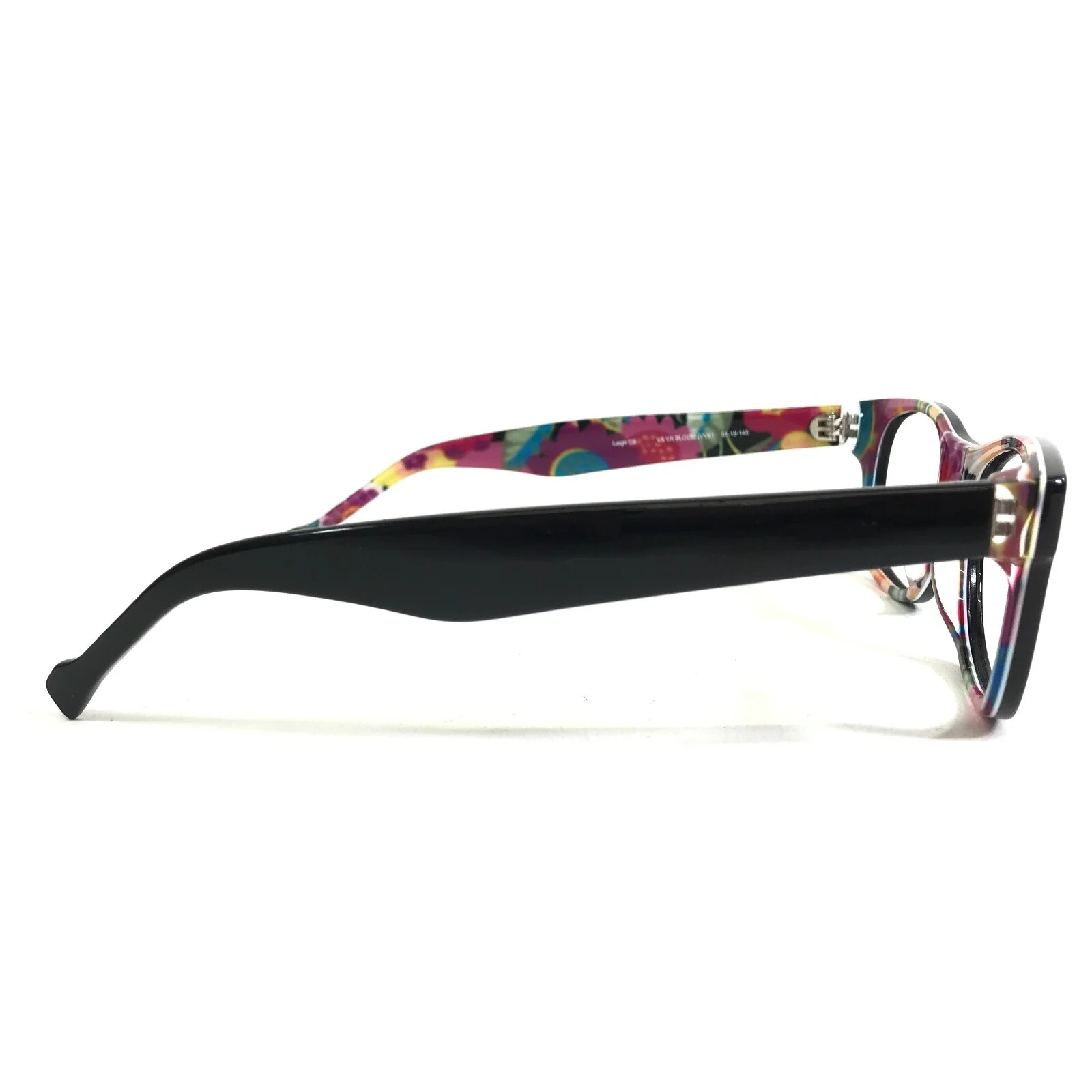 Vera Bradley Eyeglasses Frames Leigh CS VA VA BLOOM VVB Black Pink 51-18-145 4