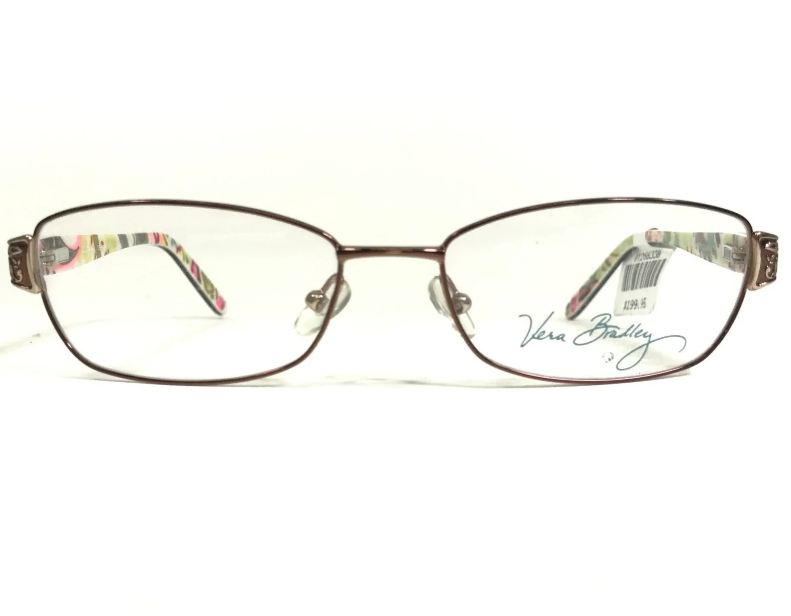 Vera Bradley Eyeglasses Frames Peggy Tutti Frutti TFI Brown Cat Eye 52-16-135 2