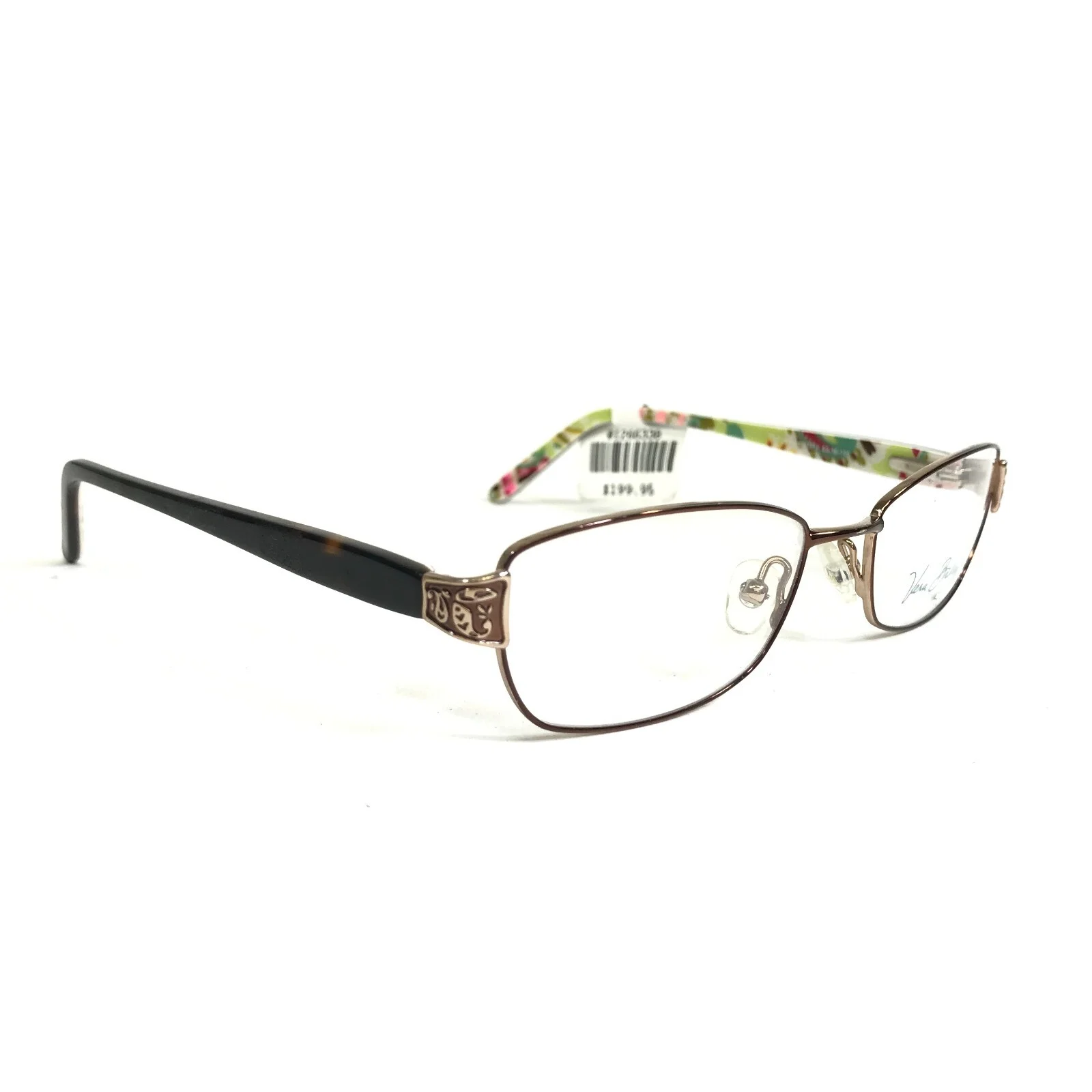Vera Bradley Eyeglasses Frames Peggy Tutti Frutti TFI Brown Cat Eye 52-16-135 3