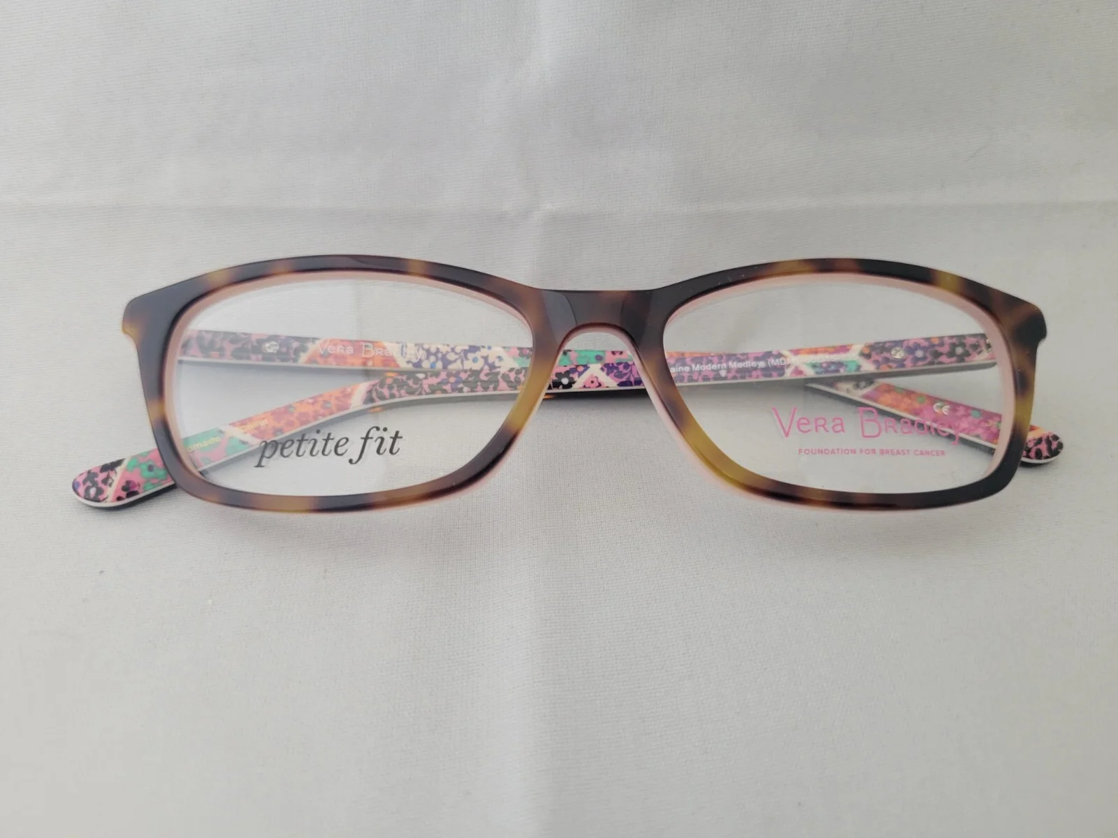 Vera Bradley Eyeglasses Petite Fit Tortoise Frames 50-15-135 2