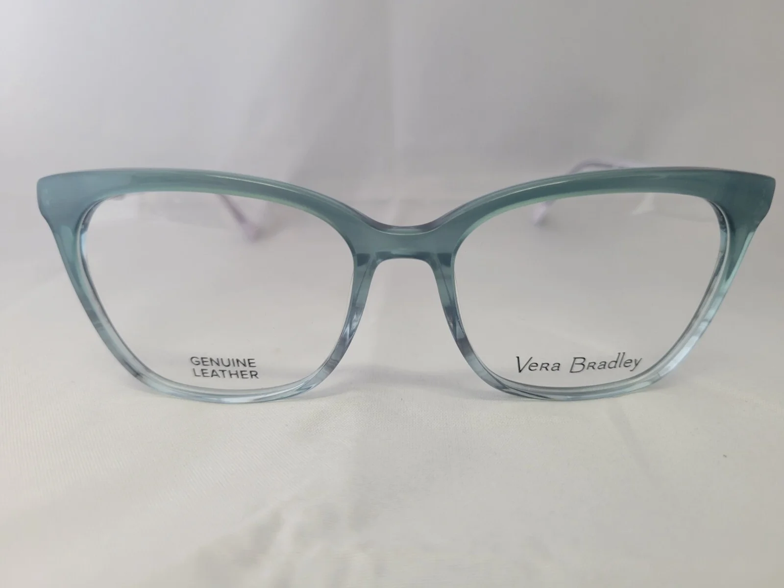 Vera Bradley Geniune Leather Leesha Teal Eyeglasses Frames 53-16-135
