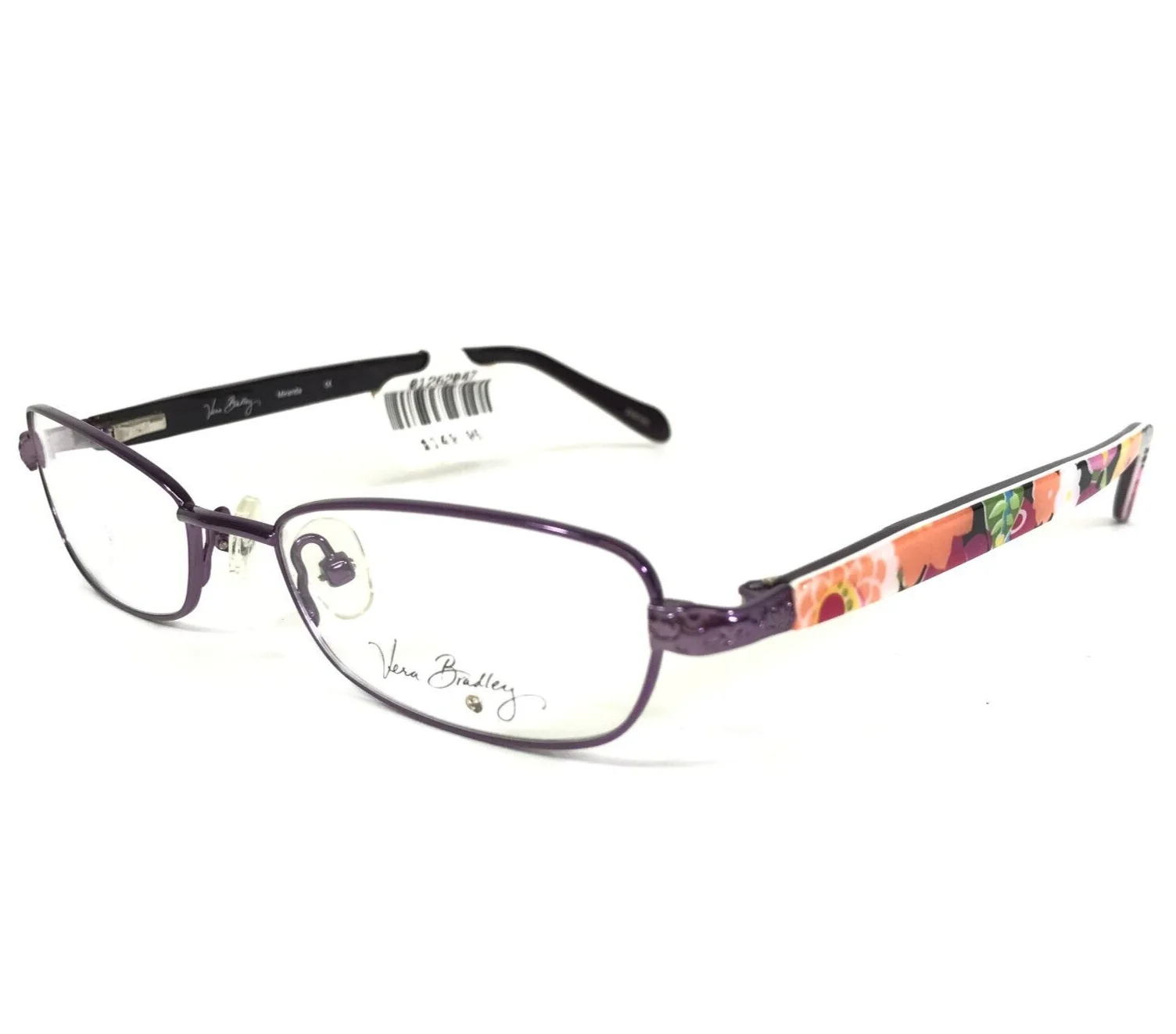 Vera Bradley Girls Eyeglasses Frames Miranda Va Va Bloom VVB Purple 48-16-130
