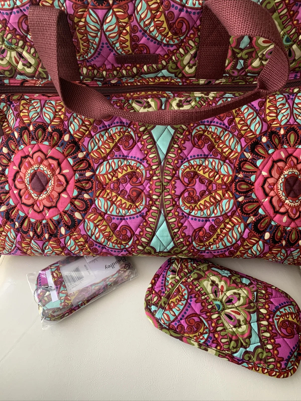 Vera Bradley Grand Traveler Carry-on Overnight Bag, Dbl Eyeglass Case & Luggage 2