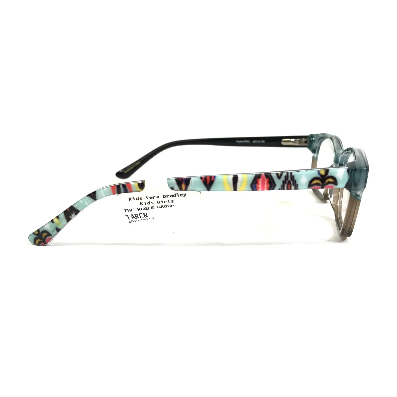 Vera Bradley Kids Eyeglasses Frames Taren Pueblo PBO Brown Blue Horn 48-15-125 3