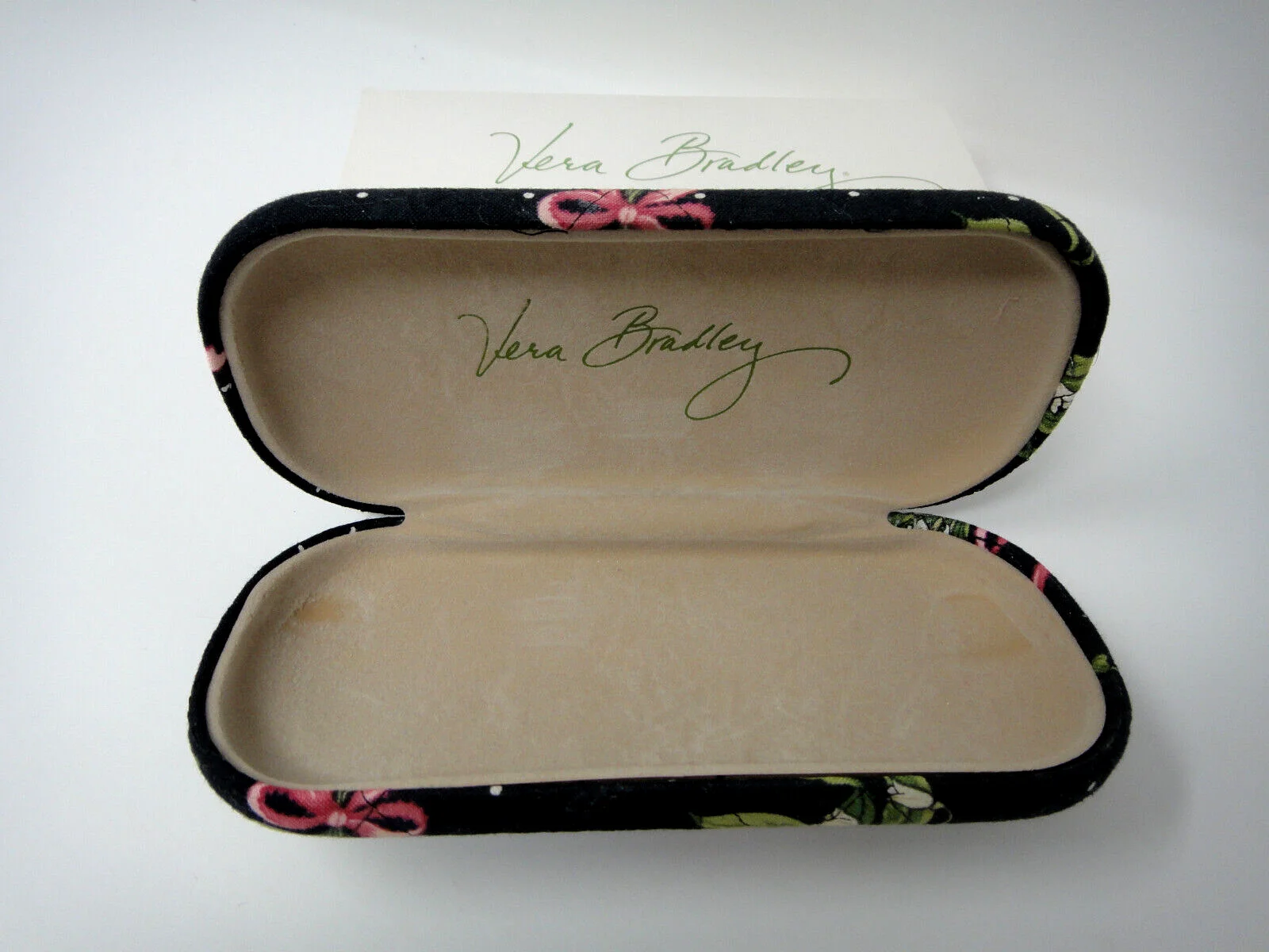Vera Bradley New Hope Quilted Hard Eyeglass Case Lily Of The Valley Pink Ribbon 3