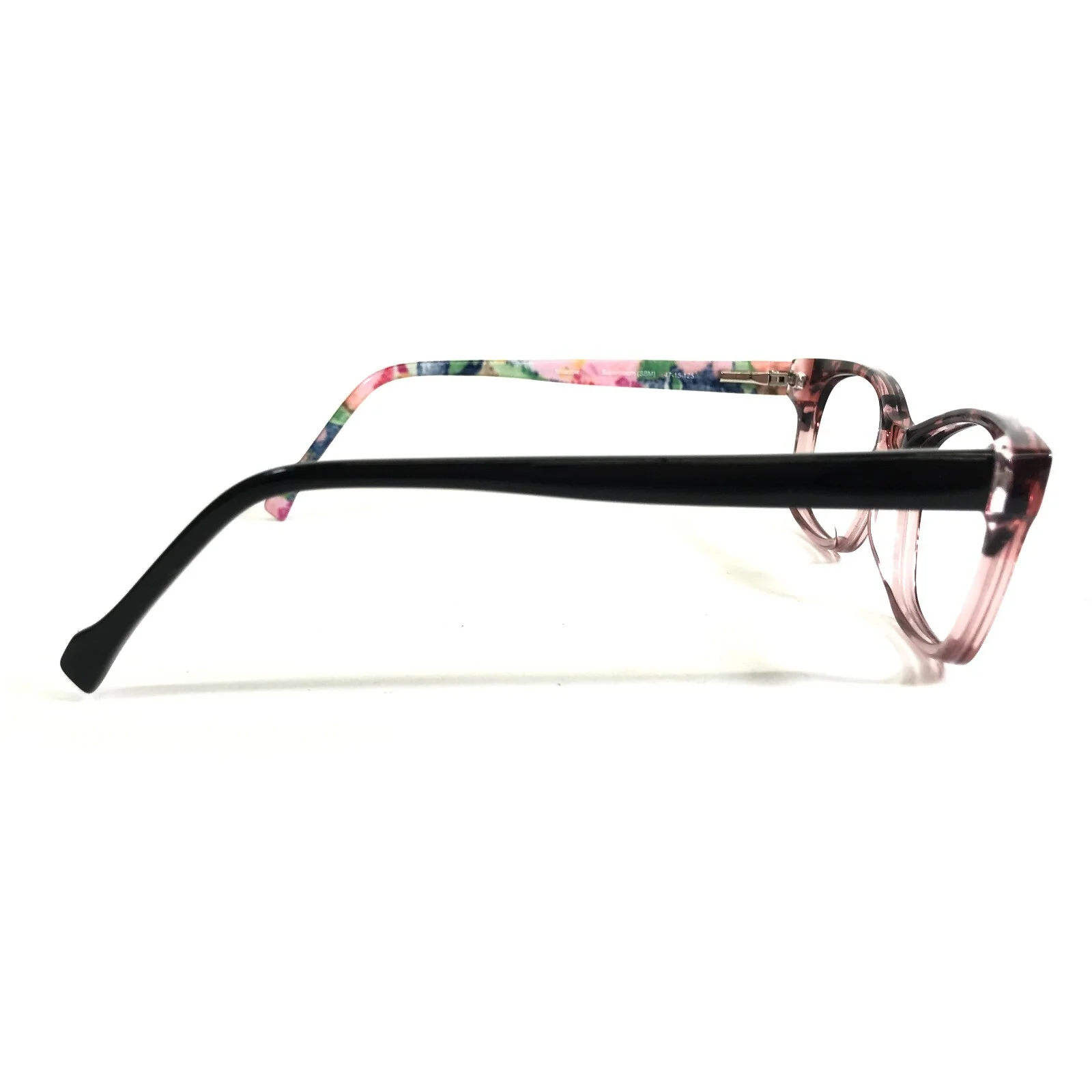 Vera Bradley Petite Eyeglasses Frames Meadow Superbloom SBM Black Pink 47-15-125 3