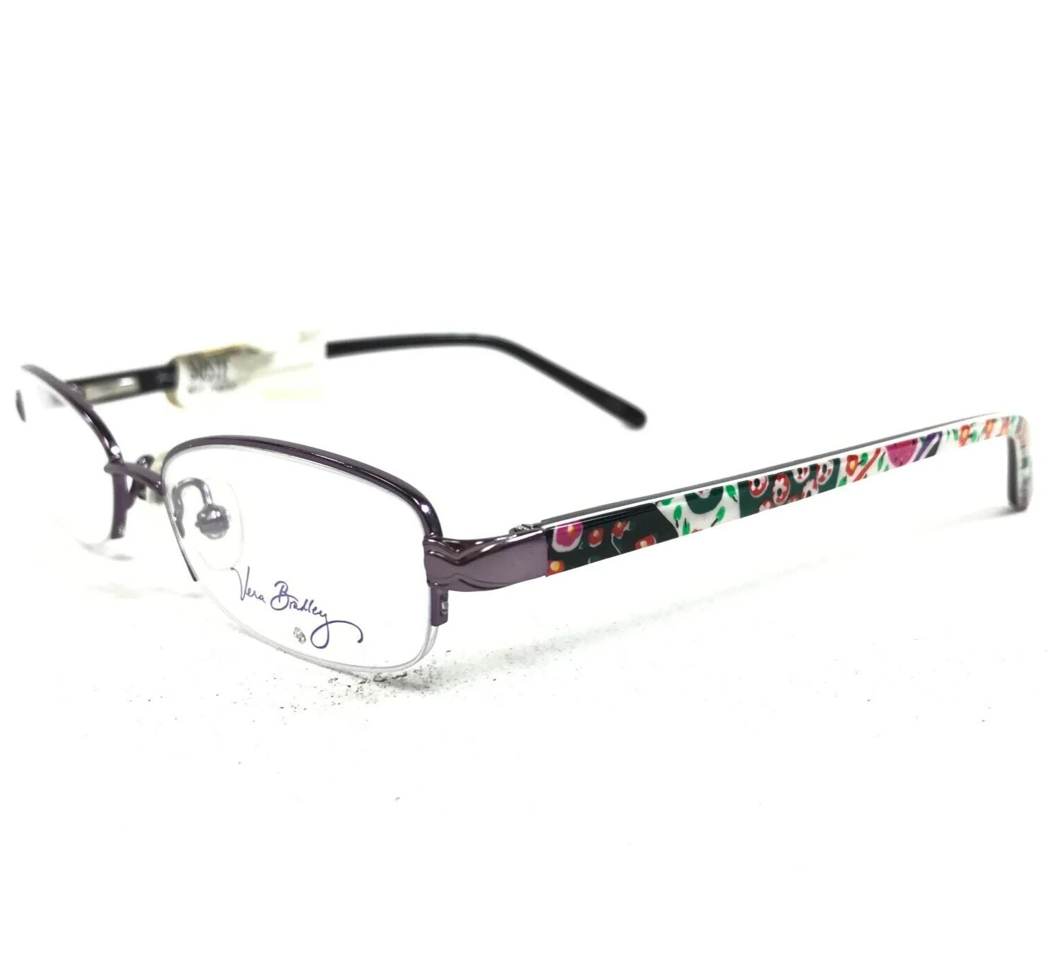 Vera Bradley Petite Eyeglasses Frames Susie Viva La Vera Purple Floral 48-16-130