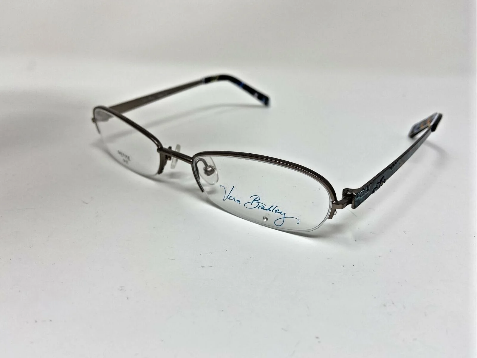 Vera Bradley Petite Fit Eyeglass CARRIE MIDNIGHT BLUES 50-17-135 Gold AM19