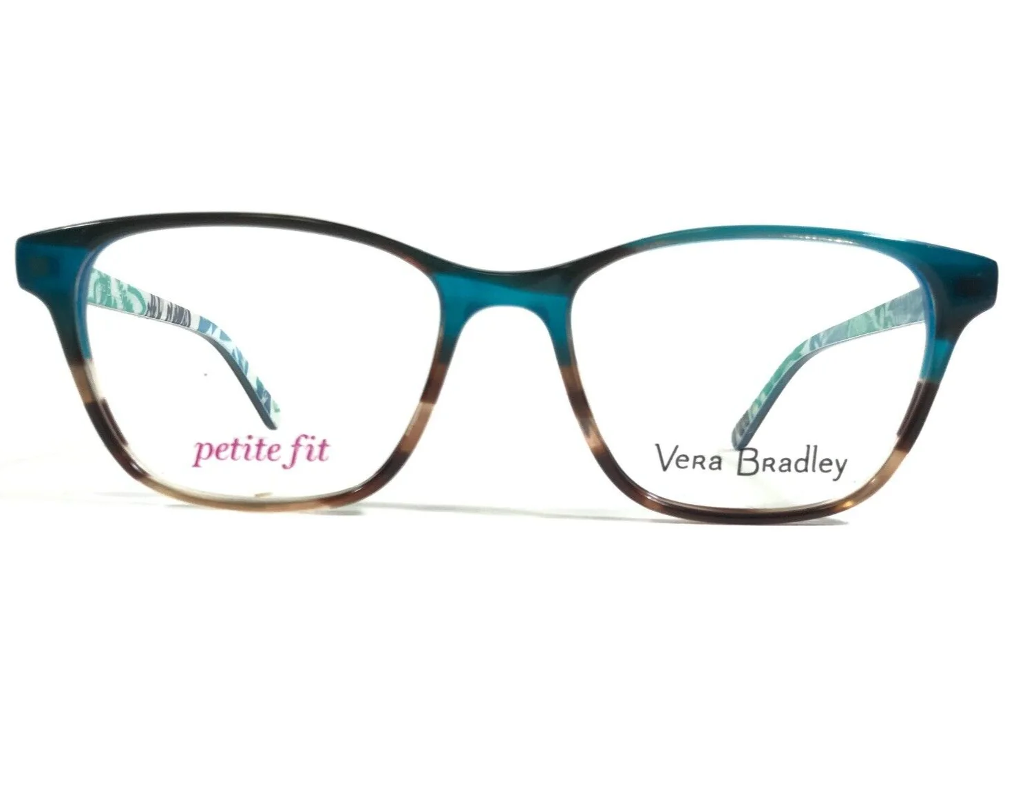 Vera Bradley Petite Fit Frames Denise Santiago SGO Black Brown Blue 50-16-135