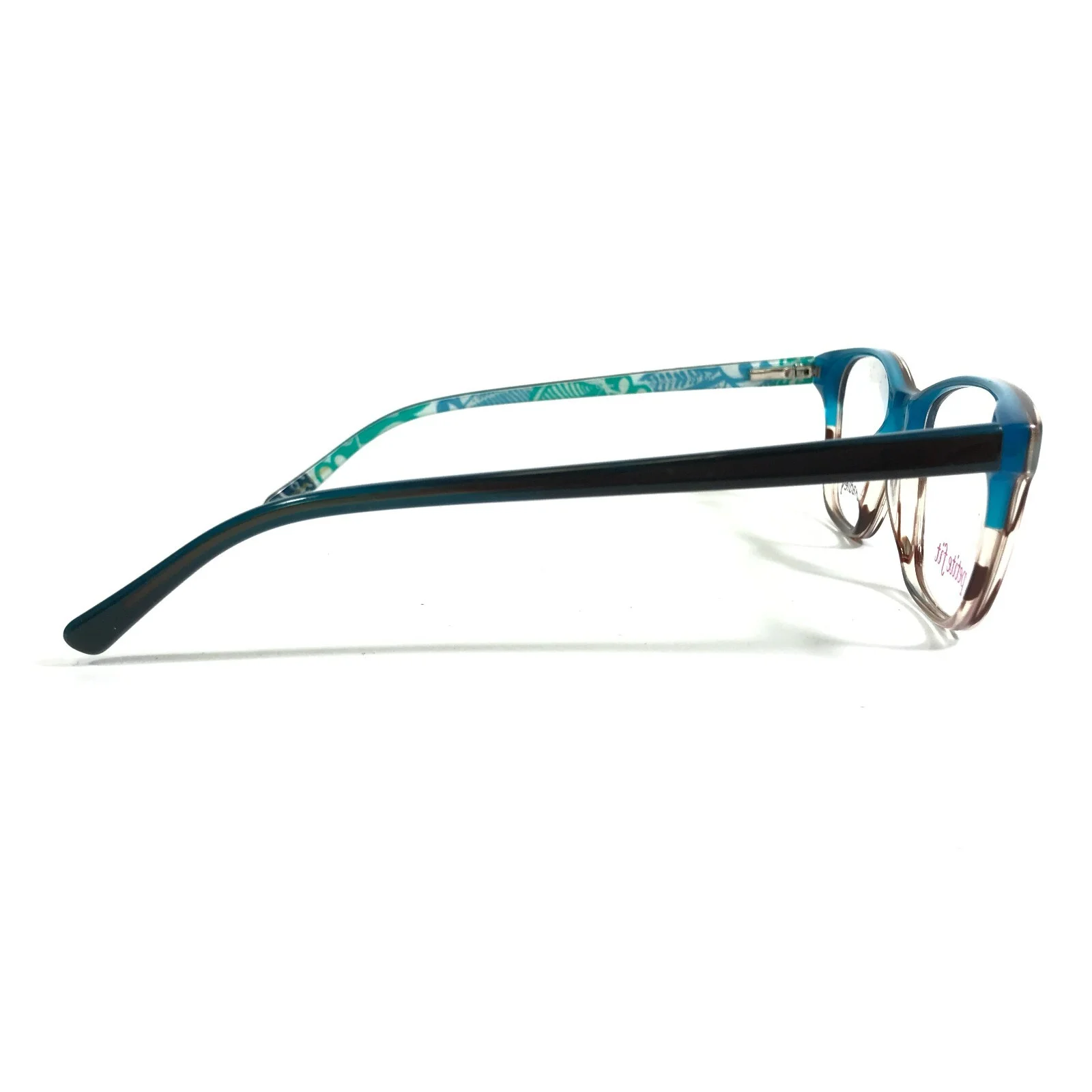 Vera Bradley Petite Fit Frames Denise Santiago SGO Black Brown Blue 50-16-135 3