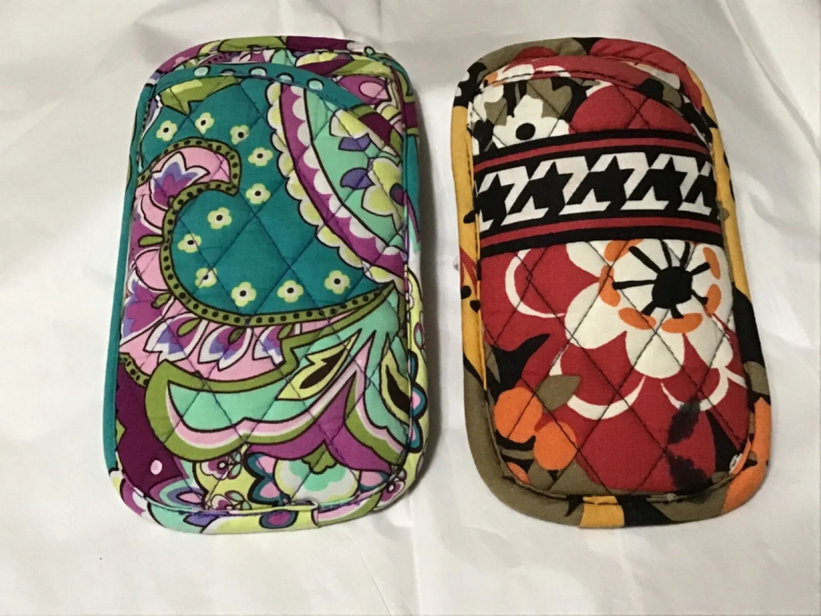 Vera Bradley quilted double eyeglasses case, lot of 2 2