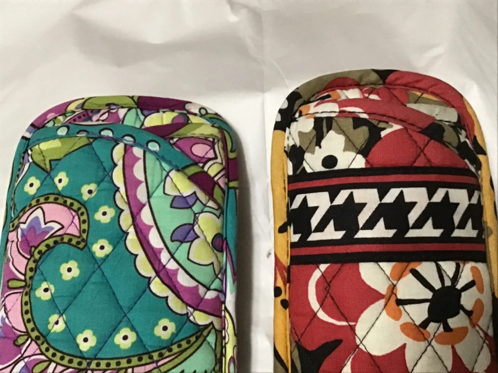 Vera Bradley quilted double eyeglasses case, lot of 2 3