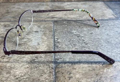 Vera Bradley Ruby Viva La Vera Eyeglass Frames 52-18-135 Purple/Paisley 2