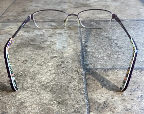 Vera Bradley Ruby Viva La Vera Eyeglass Frames 52-18-135 Purple/Paisley 3