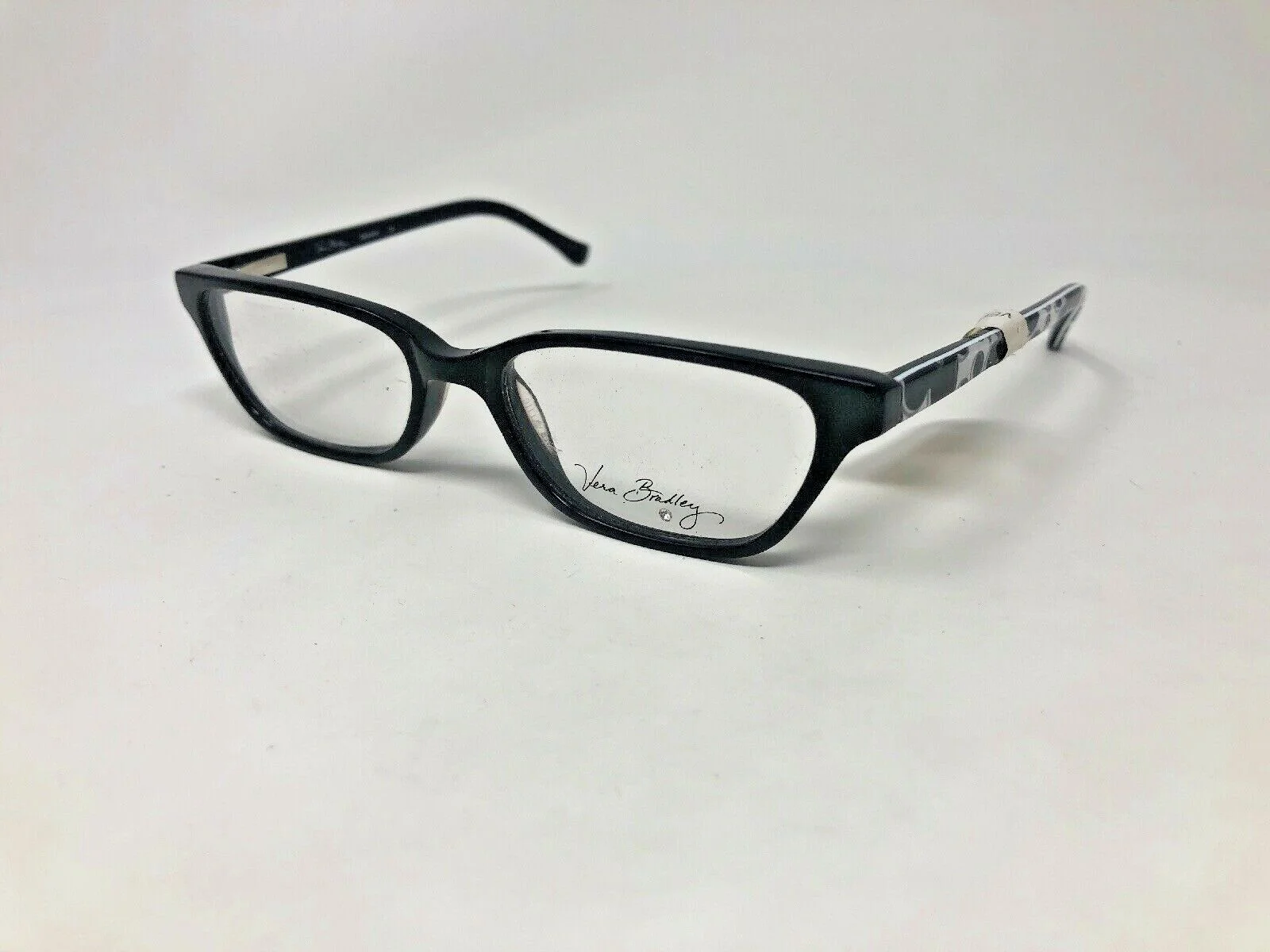 VERA BRADLEY “SAVANNAH” Eyeglasses Frame Petite 47-16-130 Black White Q885