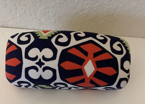 Vera Bradley Sun Valley Eyeglass Sunglasses Hard Clamshell Case Felt Lined Deep