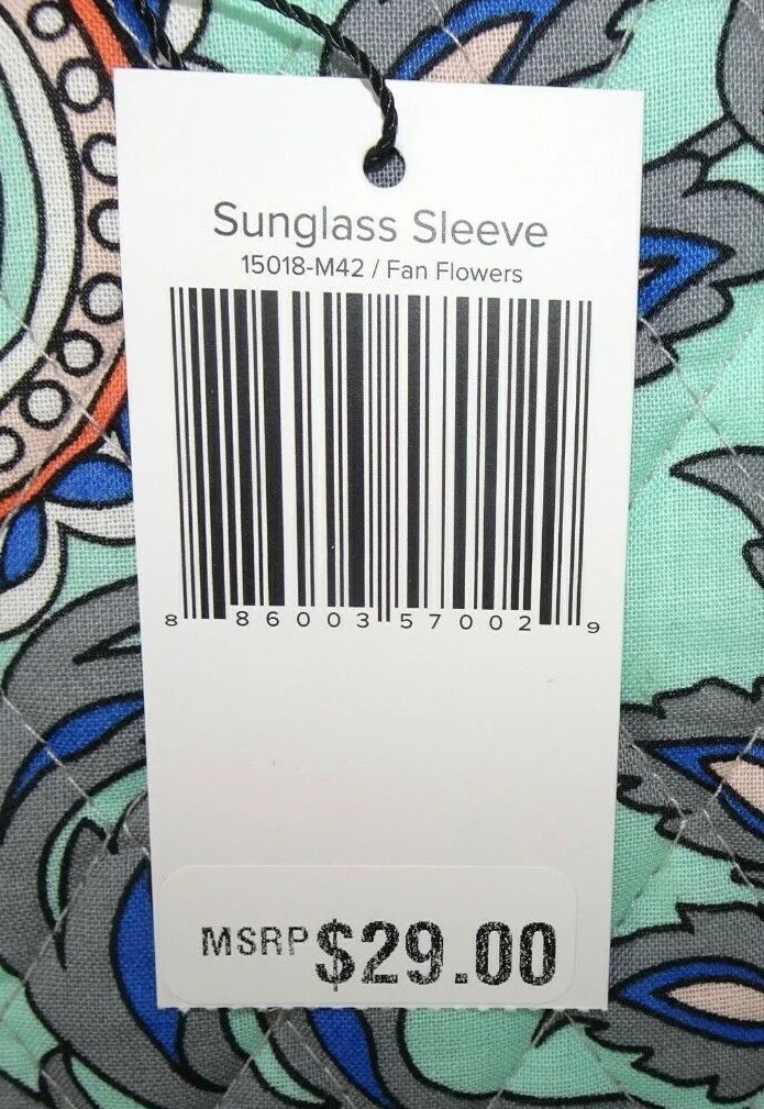 Vera Bradley Sunglass Sleeve FAN FLOWERS eyeglass case 4