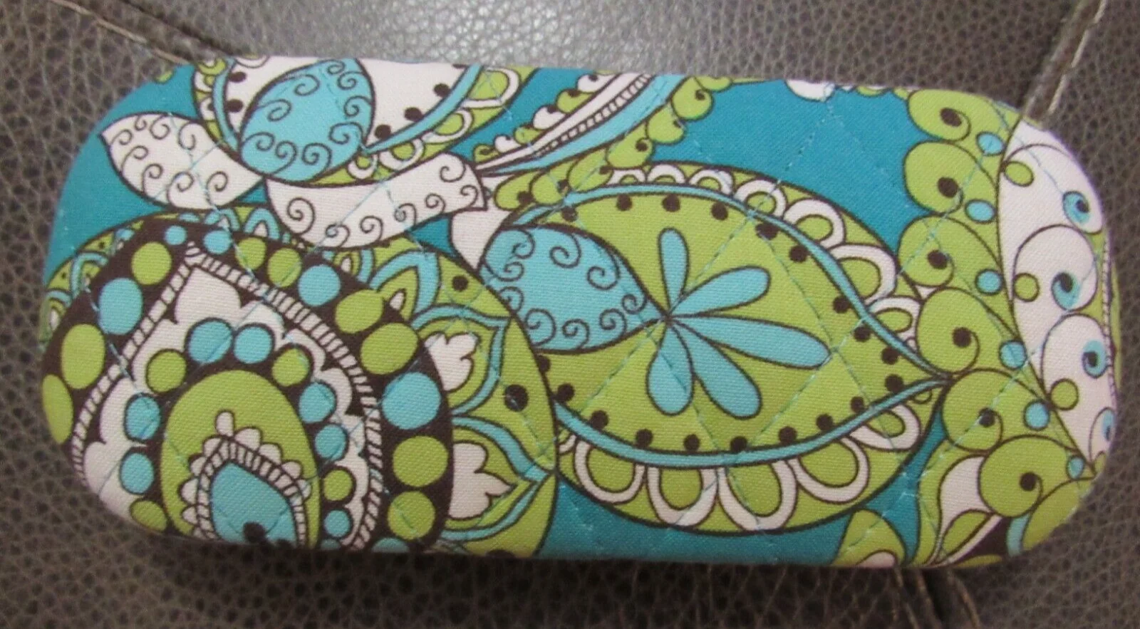 Vera Bradley Sunglasses Eyeglasses Large Hard Glasses Case Holder Peacock GUC