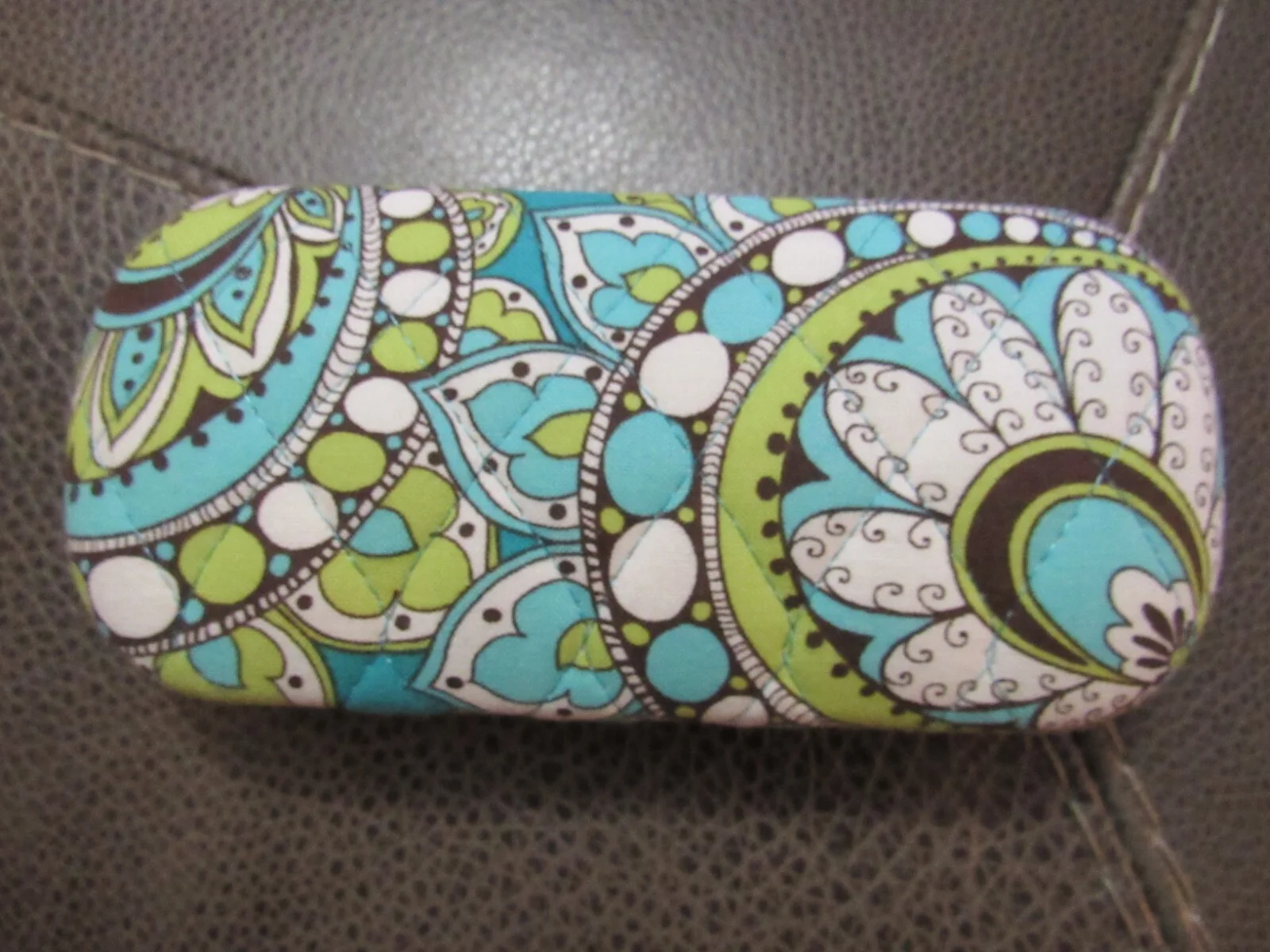 Vera Bradley Sunglasses Eyeglasses Large Hard Glasses Case Holder Peacock GUC 2