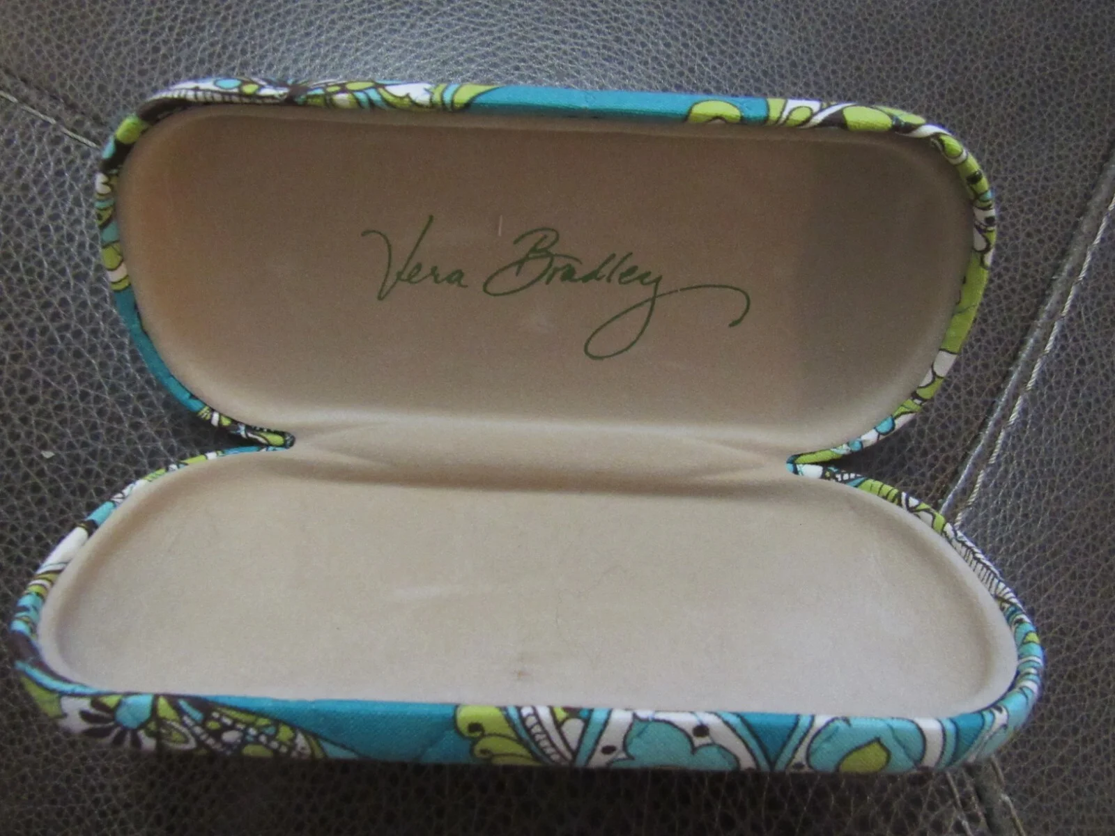 Vera Bradley Sunglasses Eyeglasses Large Hard Glasses Case Holder Peacock GUC 3