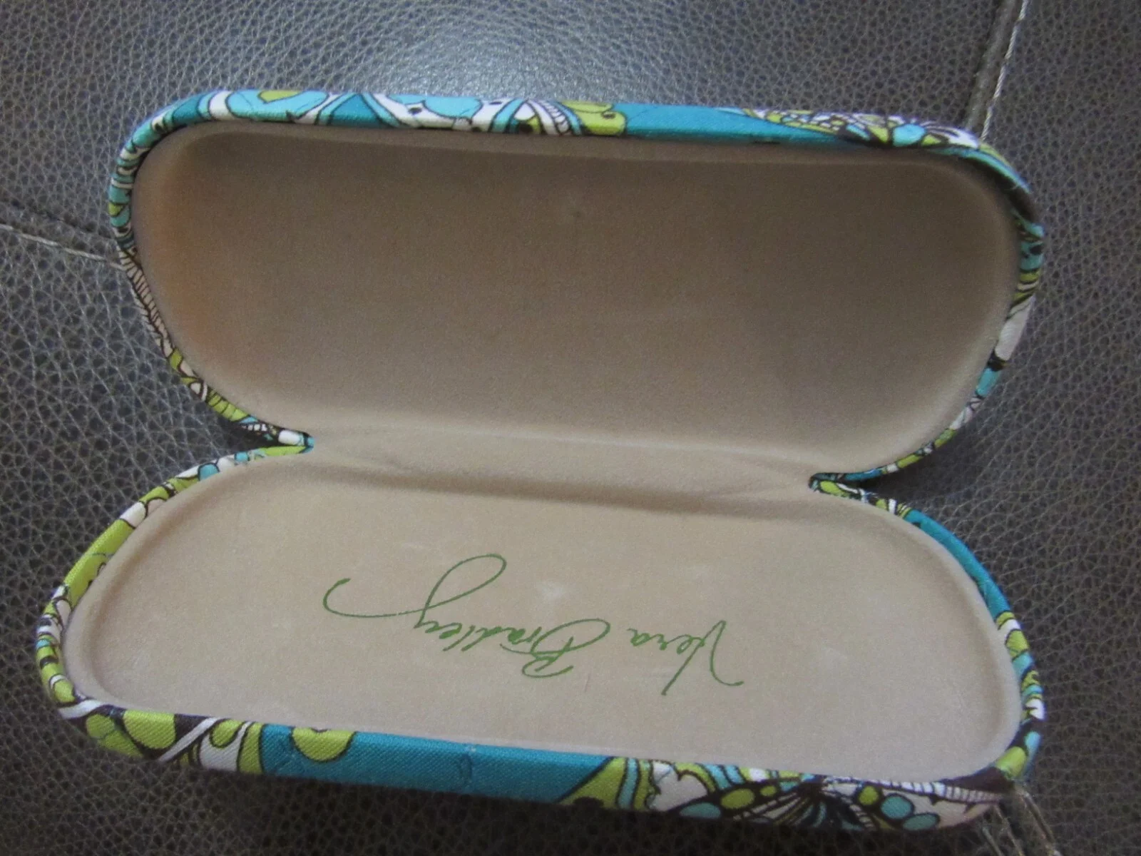 Vera Bradley Sunglasses Eyeglasses Large Hard Glasses Case Holder Peacock GUC 4