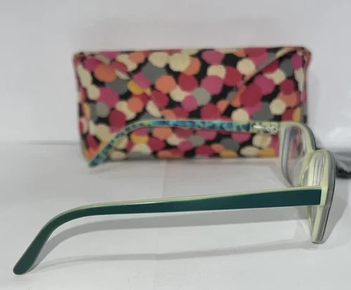 Vera Bradley VB Diana eyeglasses full rim frames blue/ turquoise 49-16-130 case 4