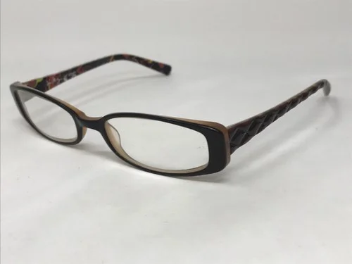 VERA BRADLEY VE4004R Eyeglasses Frame Petite 50-18-135 Dark Brown Polished EF33