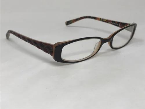VERA BRADLEY VE4004R Eyeglasses Frame Petite 50-18-135 Dark Brown Polished EF33 3