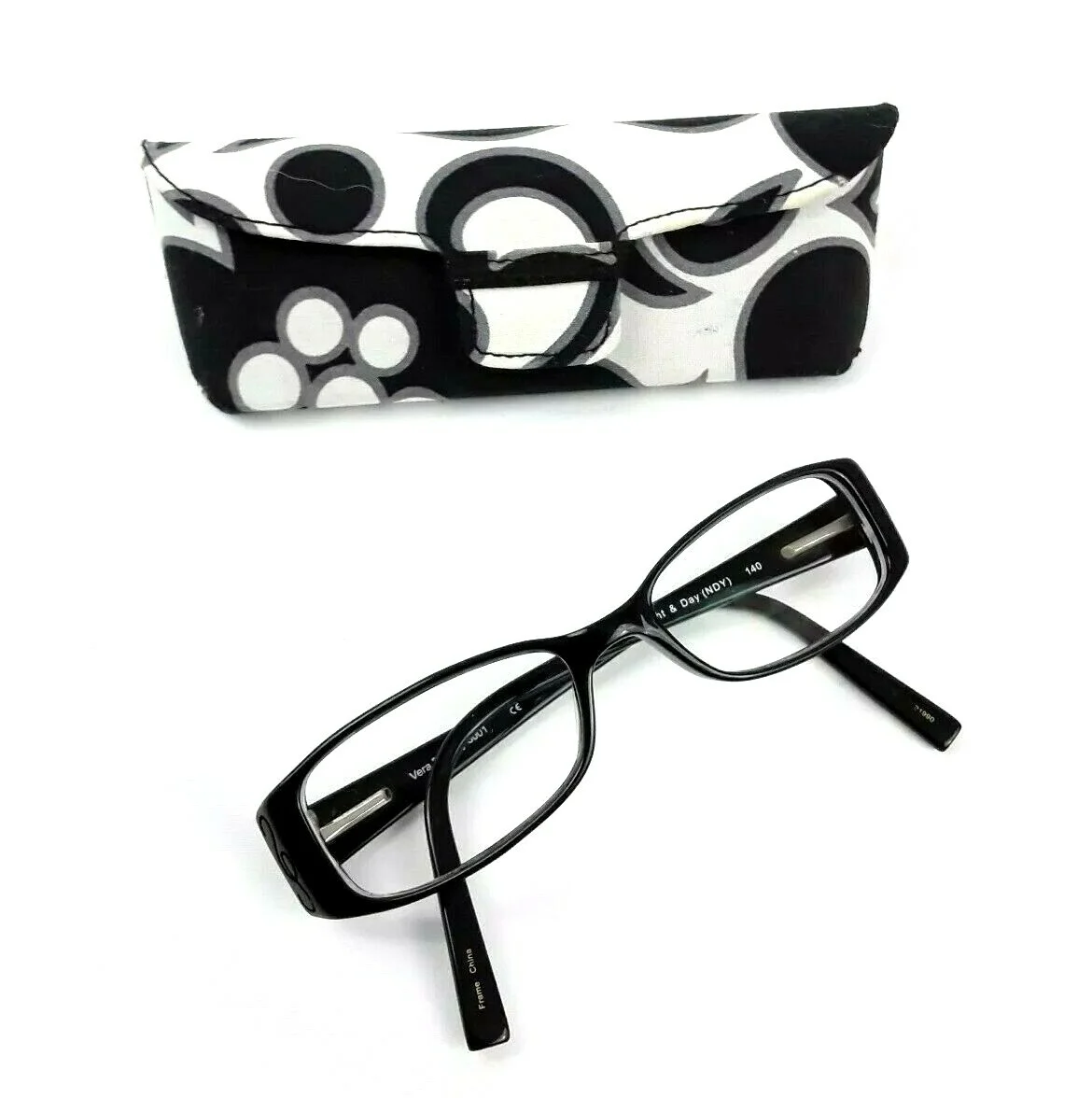 Vera Bradley Womens Night & Day NDY 140 Black White Eyeglass Frames Case 2