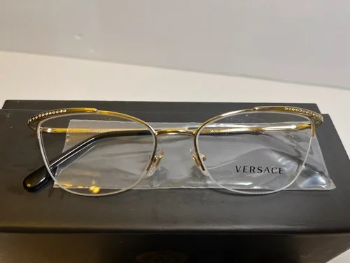 Versace 1261B 1252 Authentic Eyeglasses Frame 52-17-140 Gold - NEW IN CASE 4