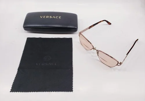 Versace Eyeglasses Frames Brown Clear rectangular Designer H4899