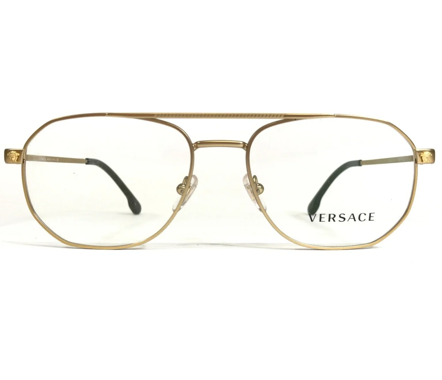Versace Eyeglasses Frames MOD. 1252 1428 Gold Octagon Full Wire Rim 53-17-140