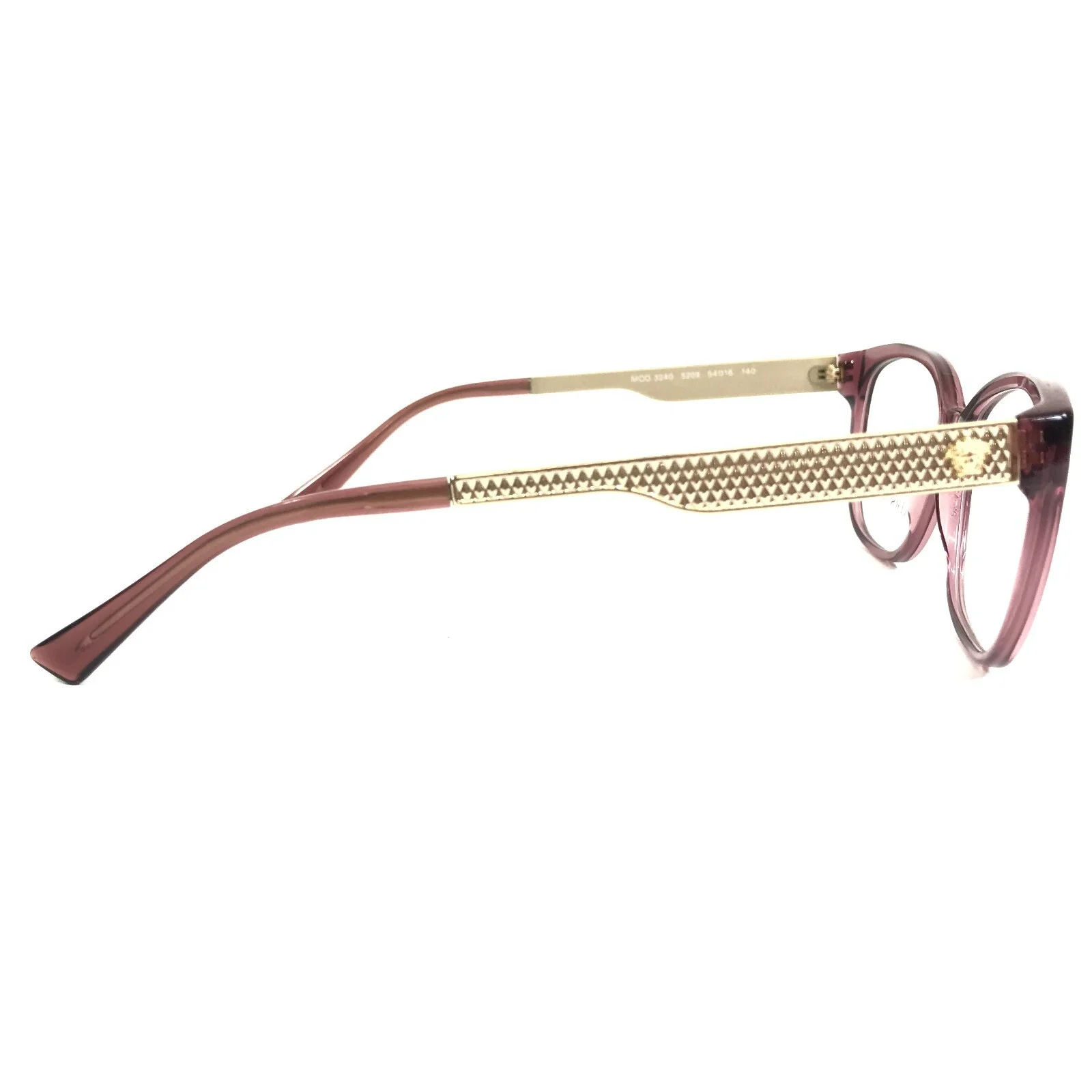 Versace Eyeglasses Frames MOD.3240 5209 Clear Purple Gold Cat Eye 54-16-140 3