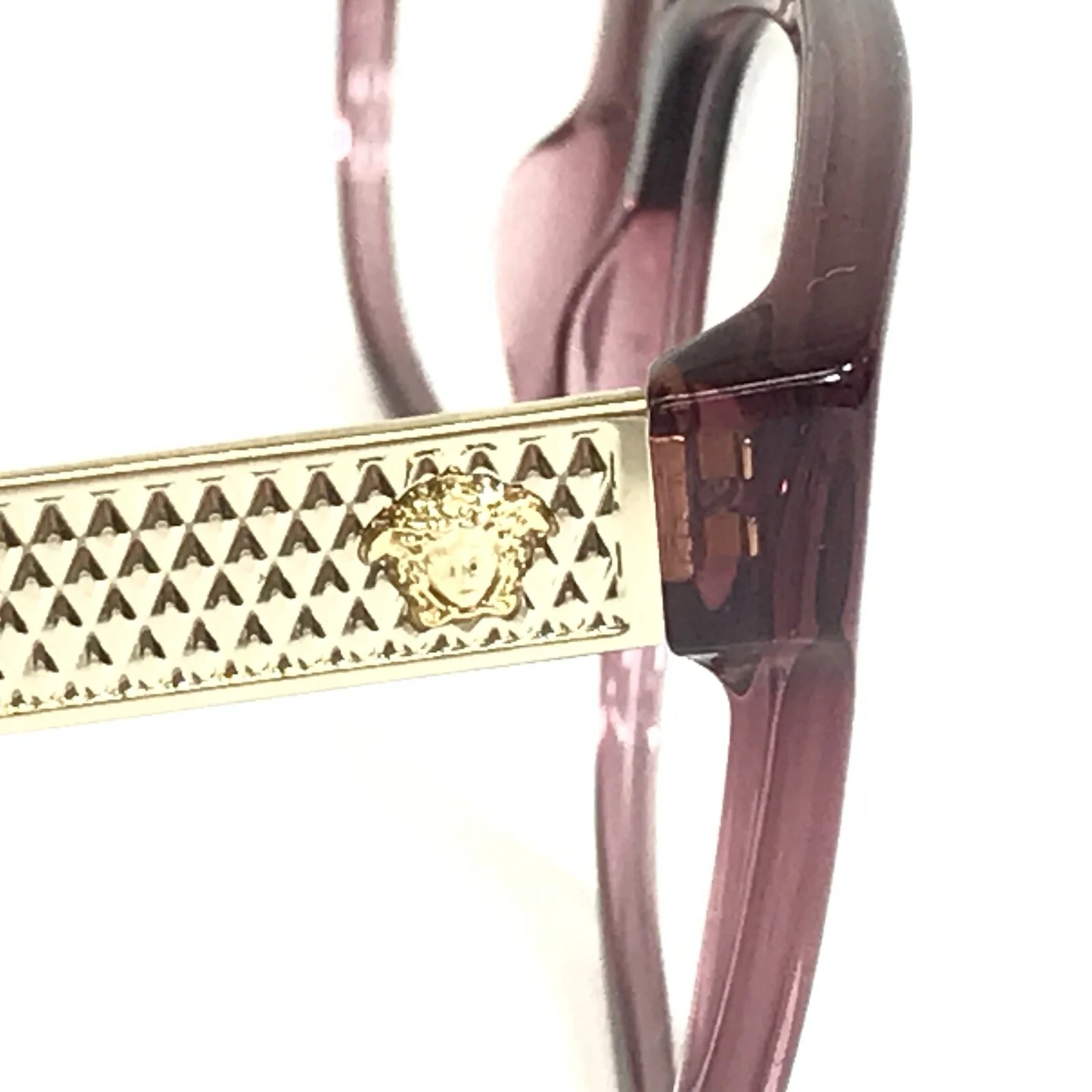 Versace Eyeglasses Frames MOD.3240 5209 Clear Purple Gold Cat Eye 54-16-140 4