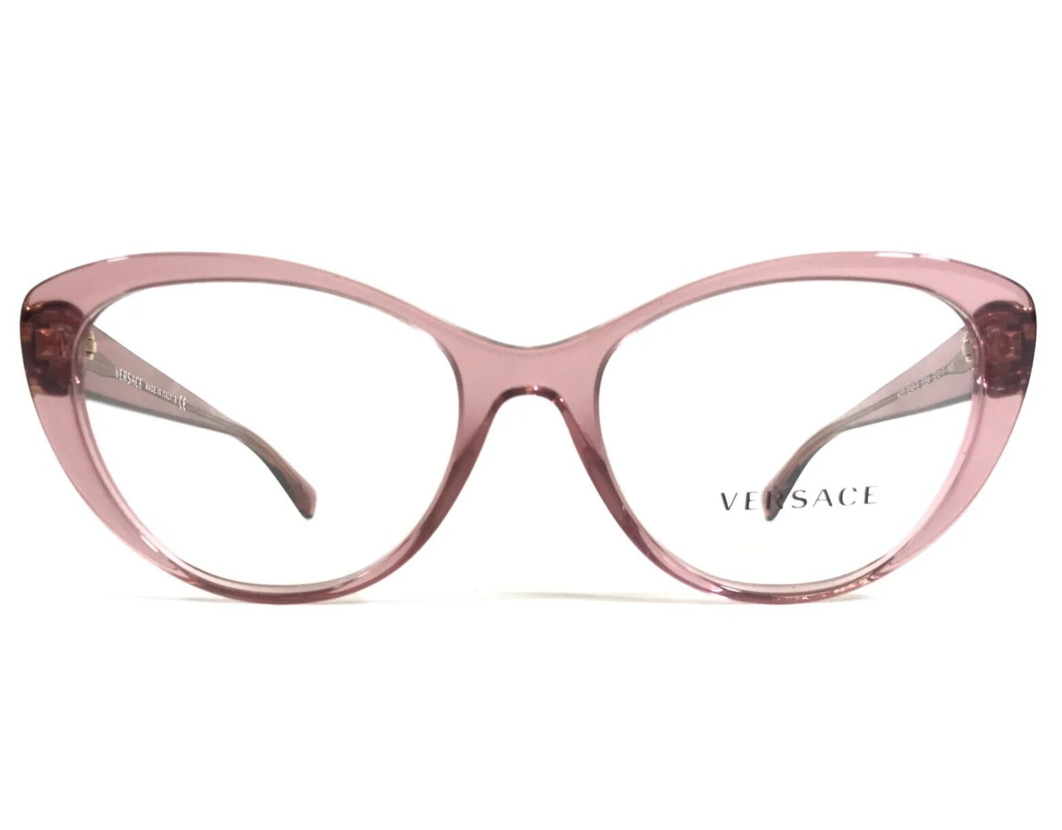 Versace Eyeglasses Frames MOD.3246-B 5234 Pink Clear Cat Eye Full Rim 52-17-140